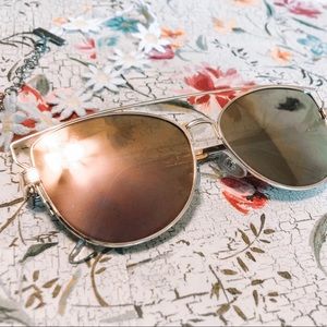 Pink Reflective Cat-Eye Sunglasses